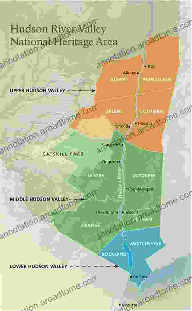 A Detailed Map Of The Hudson Valley, Highlighting Its Geographical Features And Historical Landmarks The Hudson: A History Tom Lewis