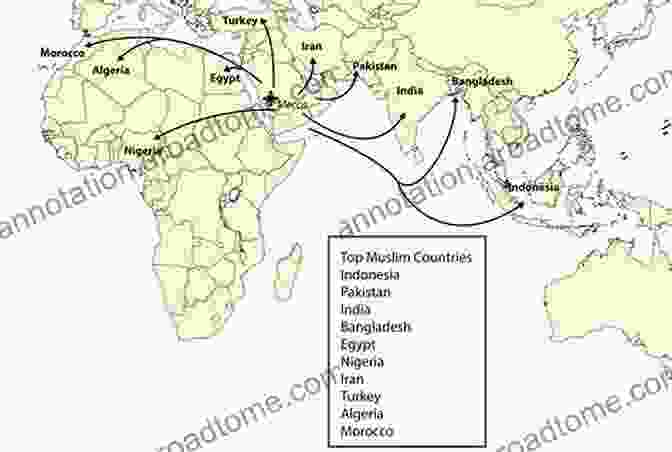 A Map Depicting The Spread Of Islam Through Trade And Migration Routes Muslim Networks From Hajj To Hip Hop (Islamic Civilization And Muslim Networks)