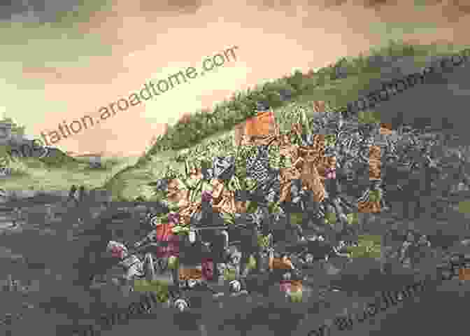 A Painting Depicting The Battle Of Stirling Bridge, With Scottish Warriors Charging Into The English Ranks. England Versus Scotland (The Great British Battles)