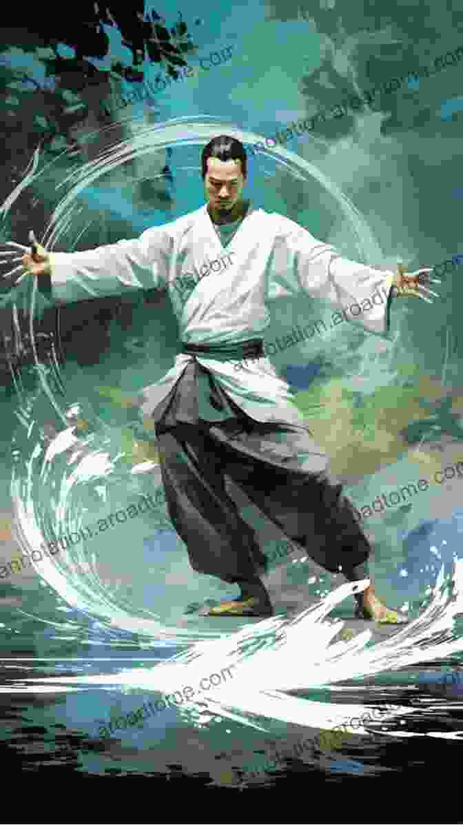 A Serene Tai Chi Master Demonstrates A Flowing Sequence Of Exercises, Surrounded By A Tranquil Garden Setting. Stay Young With Qi Gong: Volume 2: The 18 Tai Chi Exercises