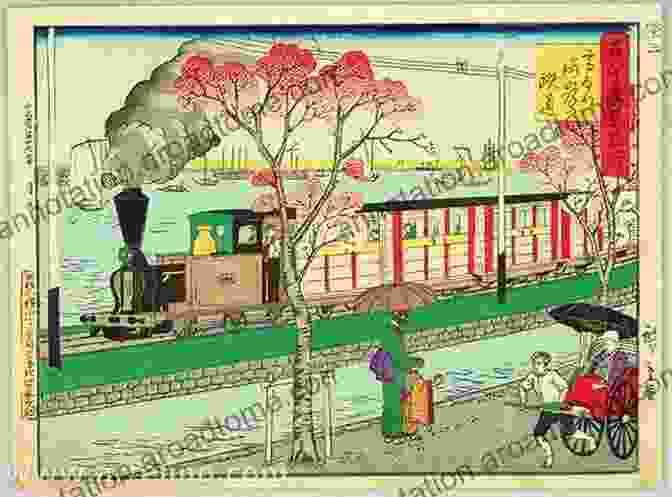 A Train On A Railroad In Japan During The Meiji Era. Early Japanese Railways 1853 1914: Engineering Triumphs That Transformed Meiji Era Japan