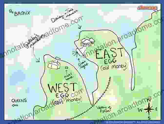 Literary Map Of West Egg Plotted: A Literary Atlas Daniel Harmon