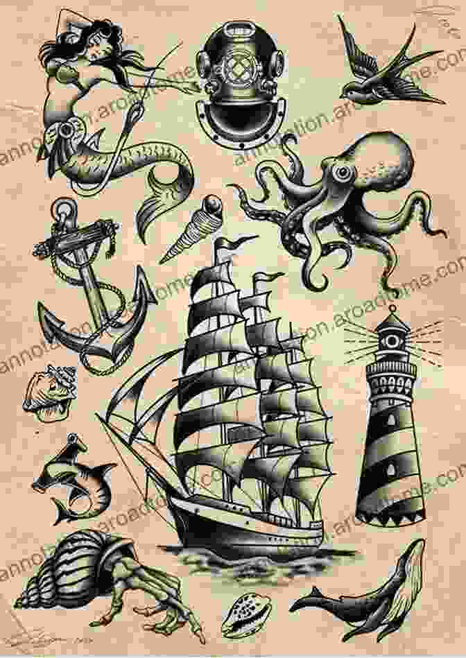 Traditional Sailor Inspired Tattoo Illustrations Book Cover Hello Sailor Colour Therapy : Traditional Sailor Inspired Tattoo Illustrations