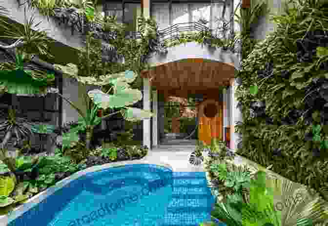 Tropical Oasis Apartment With Lush Plants, Bright Colors, And Natural Materials Modern Home Interior: Picture With Beautiful And Aesthetic Apartments Photos Of Modern Furnishings And 3D Rendered Interiors Of Apartments Image Collection In Landscape Format